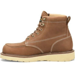 Carolina Men’s AMP 6” Moc Toe WP USA Made Wedge Work Boot Brown CA7041 -Rocky Sales Store CA7041 Instep