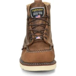 Carolina Men's AMP USA Made 6" Stl Toe Wedge Work Boot Brown - CA7811 -Rocky Sales Store CA7811 Toe