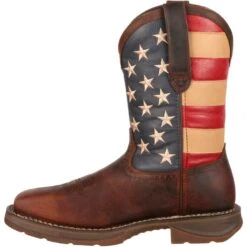 Durango Men's Rebel 11" Steel Toe Western Flag Boot - Brown - DB020 -Rocky Sales Store DB020 instep profile
