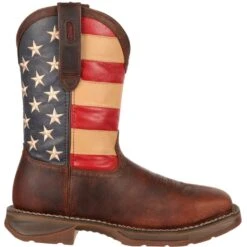 Durango Men's Rebel 11" Steel Toe Western Flag Boot - Brown - DB020 -Rocky Sales Store DB020 profile