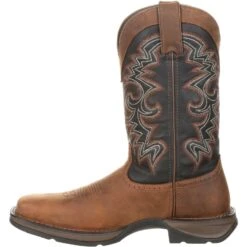 Durango Men's Rebel 12" Square Toe Pull-On Western Boot Chocolate DDB0135 -Rocky Sales Store DDB0135 instep profile