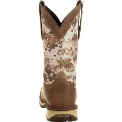 Durango Men's Rebel 12" Square Toe Pull-On Western Boot- Brown DDB0166 -Rocky Sales Store DDB0166 back