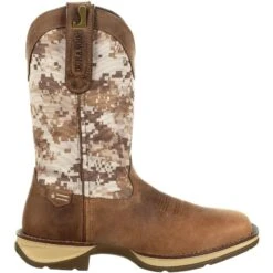 Durango Men's Rebel 12" Square Toe Pull-On Western Boot- Brown DDB0166 -Rocky Sales Store DDB0166 profile