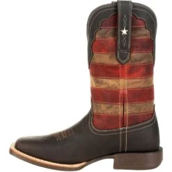 Durango Men's Rebel Pro Vintage Flag 12" Sqr Toe Western Boot - DDB0303 -Rocky Sales Store DDB0303 instep profile