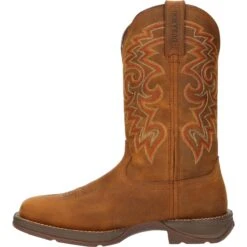 Durango Men's Rebel™ 12" Square Toe WP Western Boot - Russet - DDB0361 -Rocky Sales Store DDB0361 instep profile