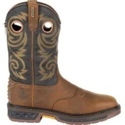 Georgia Men's Carbo-Tec LT 11" Pull-On WP Western Boot -Brown- GB00266 -Rocky Sales Store GB00266 3
