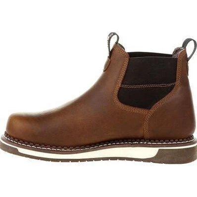 Georgia Men's AMP LT Wedge Chelsea Steel Toe WP Work Boot - Brown - GB00353 6 Georgia Men's AMP LT Wedge Chelsea Steel Toe WP Work Boot - Brown - GB00353 - Image 4