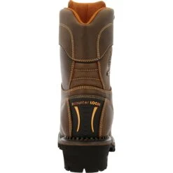 Georgia Men's AMP LT Logger 9" Comp Toe WP 600G Ins Work Boot- GB00491 -Rocky Sales Store GB00491 back