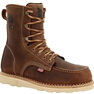 Georgia Men's Wedge 8" WP Soft Toe Slip Resist Work Boot -Brown- GB00532 3 Georgia Men's Wedge 8" WP Soft Toe Slip Resist Work Boot -Brown- GB00532
