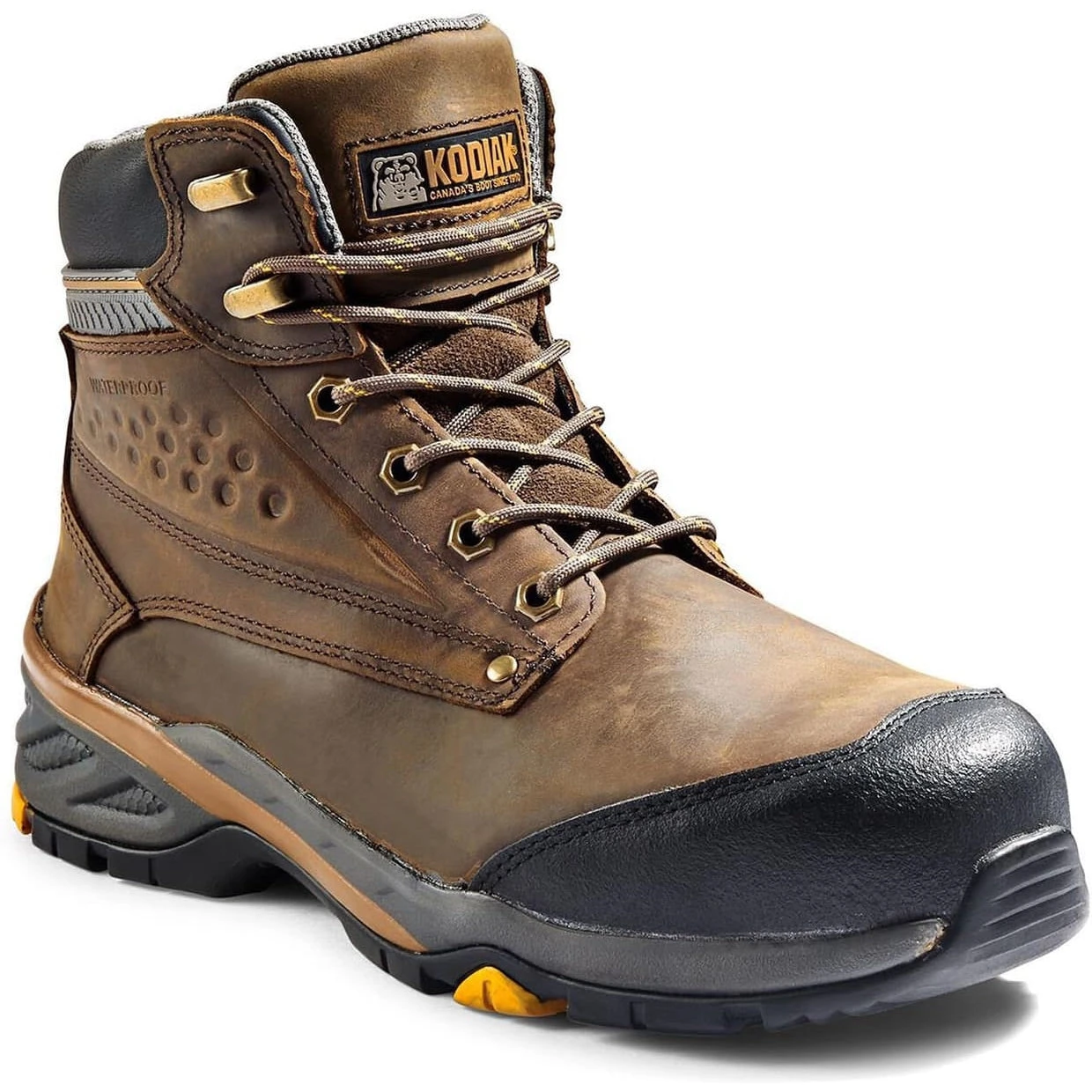 Kodiak Men's Crusade 6" Comp Toe WP Hiker Safety Work Boot -Brown- K4NKAD 3 Kodiak Men's Crusade 6" Comp Toe WP Hiker Safety Work Boot -Brown- K4NKAD