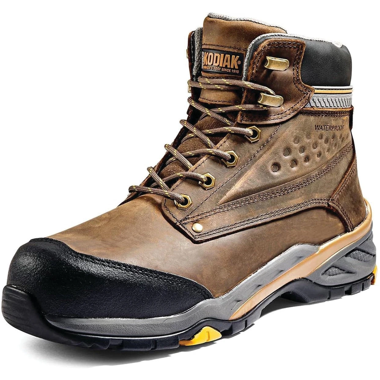Kodiak Men's Crusade 6" Comp Toe WP Hiker Safety Work Boot -Brown- K4NKAD 5 Kodiak Men's Crusade 6" Comp Toe WP Hiker Safety Work Boot -Brown- K4NKAD - Image 3