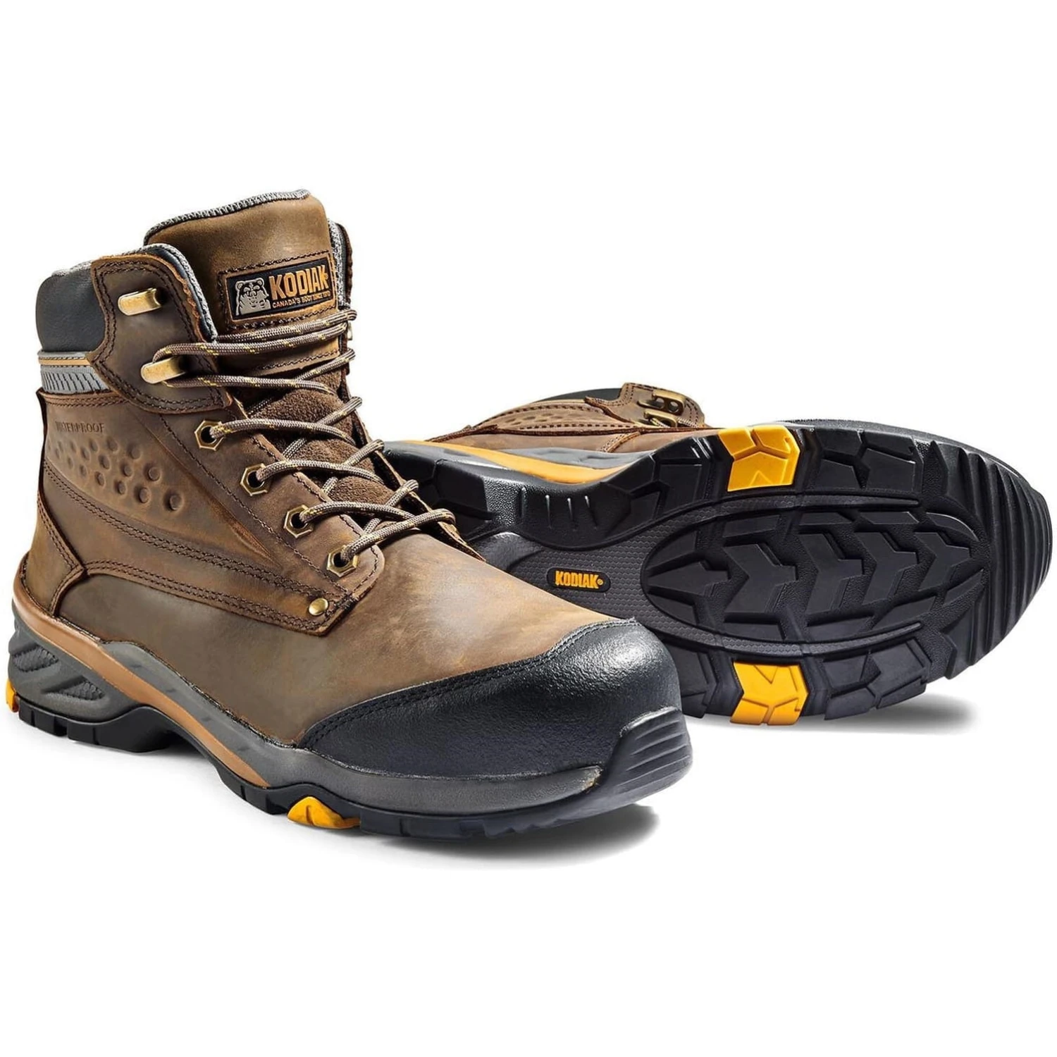 Kodiak Men's Crusade 6" Comp Toe WP Hiker Safety Work Boot -Brown- K4NKAD 7 Kodiak Men's Crusade 6" Comp Toe WP Hiker Safety Work Boot -Brown- K4NKAD - Image 5