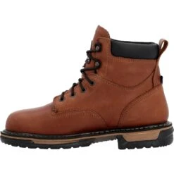 Rocky Men's IronClad 6" WP USA Made Work Boot - Brown - RKK0361 -Rocky Sales Store RKK0361 instep profile