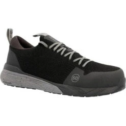 Rocky Men's Industrial Athletix 4" Comp Toe Work Shoe -Black Knit- RKK0384