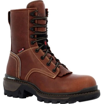 Rocky Men's Rams Horn 9" WP Logger Slip Resis Work Boot Brown RKK0395 3 Rocky Men's Rams Horn 9" WP Logger Slip Resis Work Boot Brown RKK0395