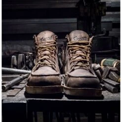 Danner Men's Bull Run USA Made 6" Moc Toe Wedge Work Boot - Brown - 15563 -Rocky Sales Store danner mens bull run usa made 6 moc toe work boot brown 15563 11