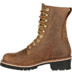 Georgia Men's 8" WP Steel Toe Ins. Logger Work Boot - Brown - GB00065 -Rocky Sales Store georgia mens 8 wp steel toe ins logger work boot brown gb00065 5